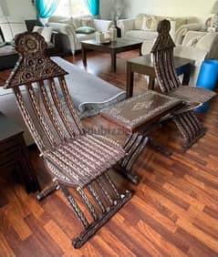 Wooden chairs and table for sale