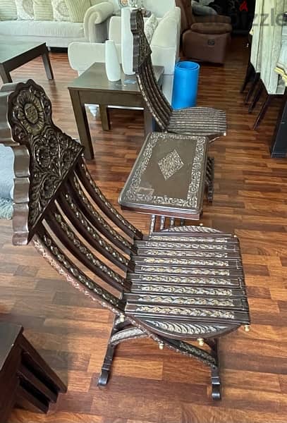 Wooden chairs and table for sale 2