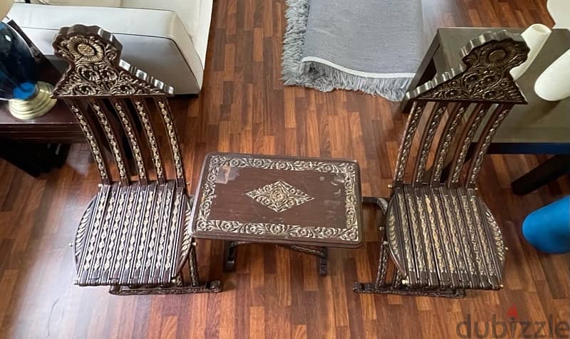 Wooden chairs and table for sale 3