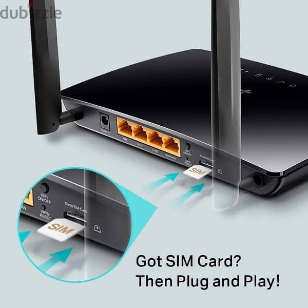 TP-Link 4G+ SIM 300 Mbps Wireless N LTE Router 2