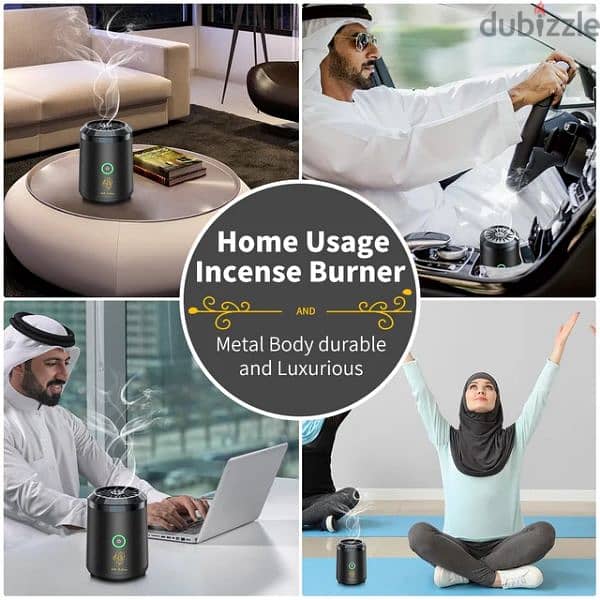 Burner Bakhoor Rechargeable USB Aroma Diffuser Electric Arabic Incense 3