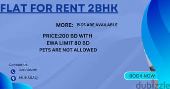 Flat For Rent 2 BHK (Price:200 BD) (Contact:36008531) B1 0