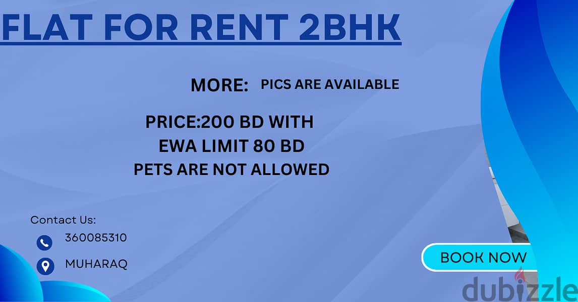 Flat For Rent 2 BHK (Price:200 BD) (Contact:36008531) B1 0