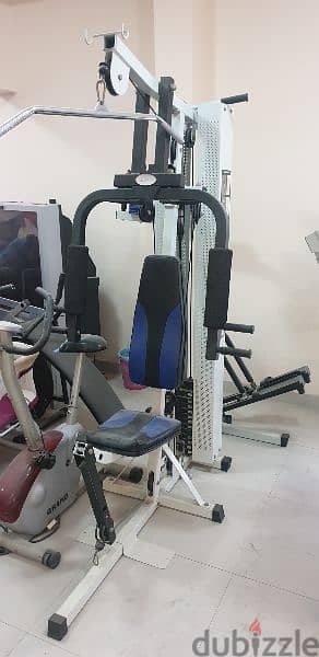 3 Station home gym with iron plats 80kg 0