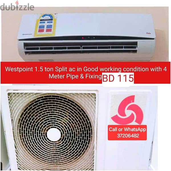 LG 1.5 ton window ac and other items for sale with Delivery fixing 3