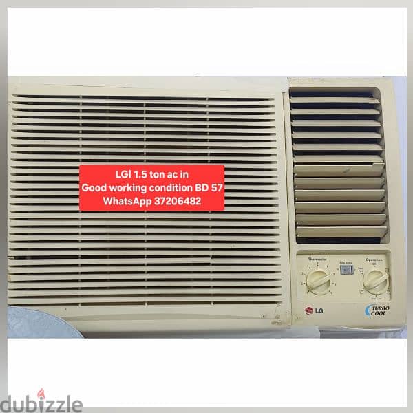 LG 1.5 ton window ac and other items for sale with Delivery fixing 5