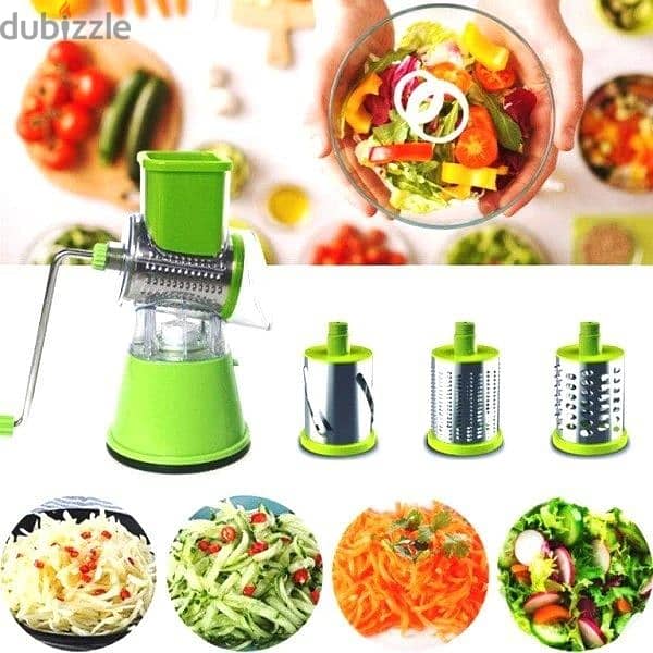 3 in 1 Manual Tabletop Drum Grater 1