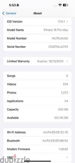 iphone 15 pro max 256 gb