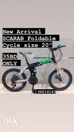 New Arrival SCARAB foldable cycle (size-20-35BD) Only Shimano gear 0