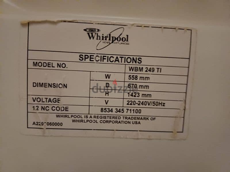 whirlpool fridge/freezer 3