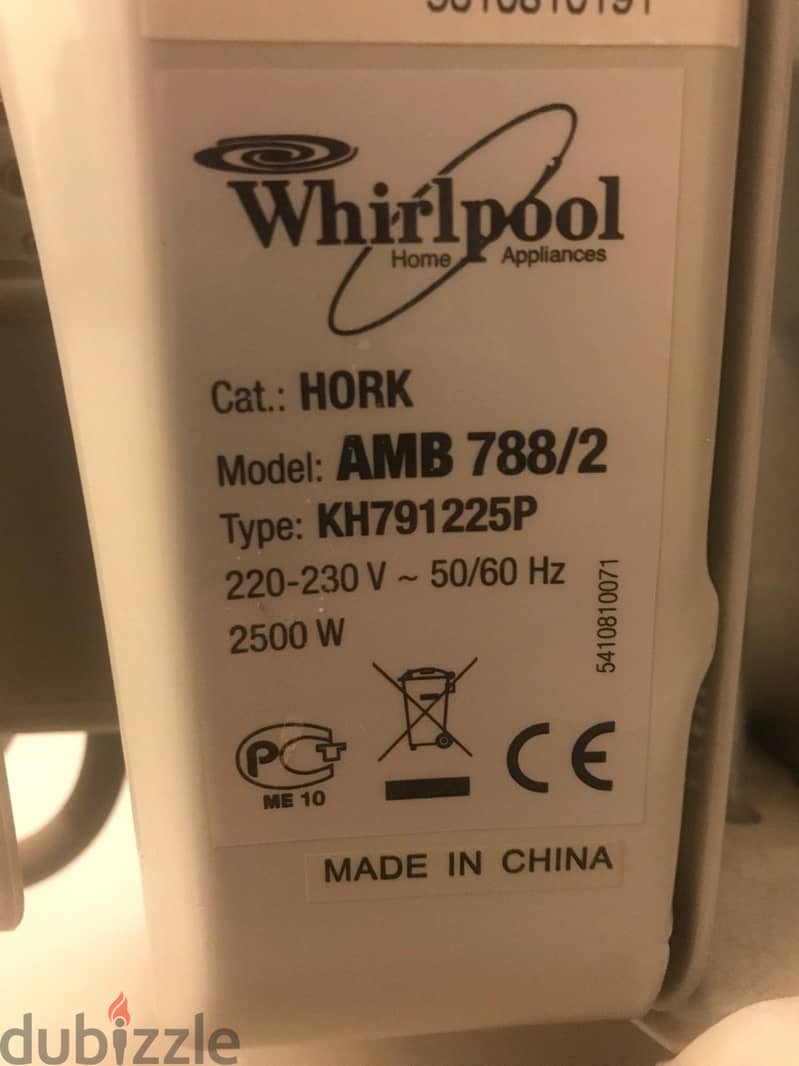 Whirlpool 2500W heater 1