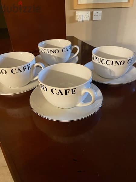 New from The One Cappuccino Cups and Saucers set of 4 0