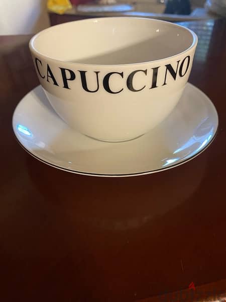 New from The One Cappuccino Cups and Saucers set of 4 1