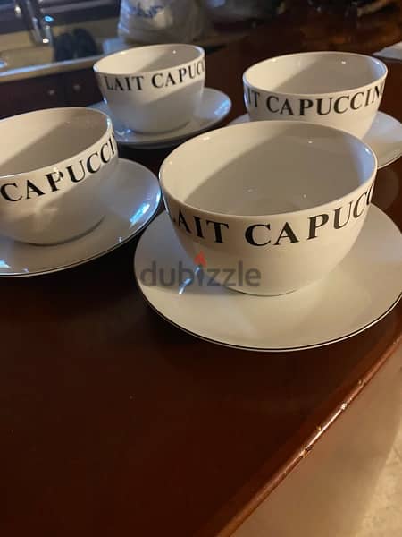 New from The One Cappuccino Cups and Saucers set of 4 2