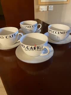 New from The One Cappuccino Cups and Saucers set of 4