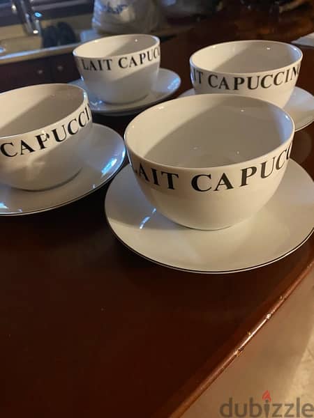 New from The One Cappuccino Cups and Saucers set of 4 3