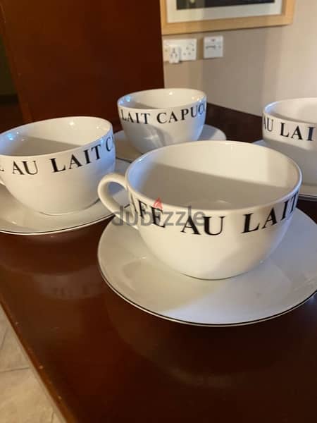 New from The One Cappuccino Cups and Saucers set of 4 7