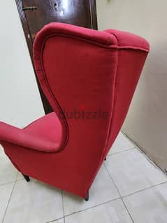 IKEA SOFA WING CHAIR WITH FOOTSTOOL 0