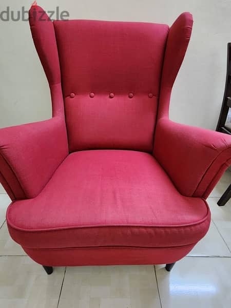 IKEA SOFA WING CHAIR WITH FOOTSTOOL 2