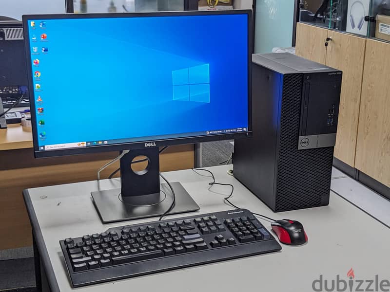 DELL I7 7th Generation Computer Set 8GB Ram + 256GB M. 2 SSD 23" LED 1