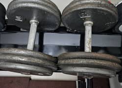 dumbells for sale 26kgx2 + 10kgx2 دمبل للبيع