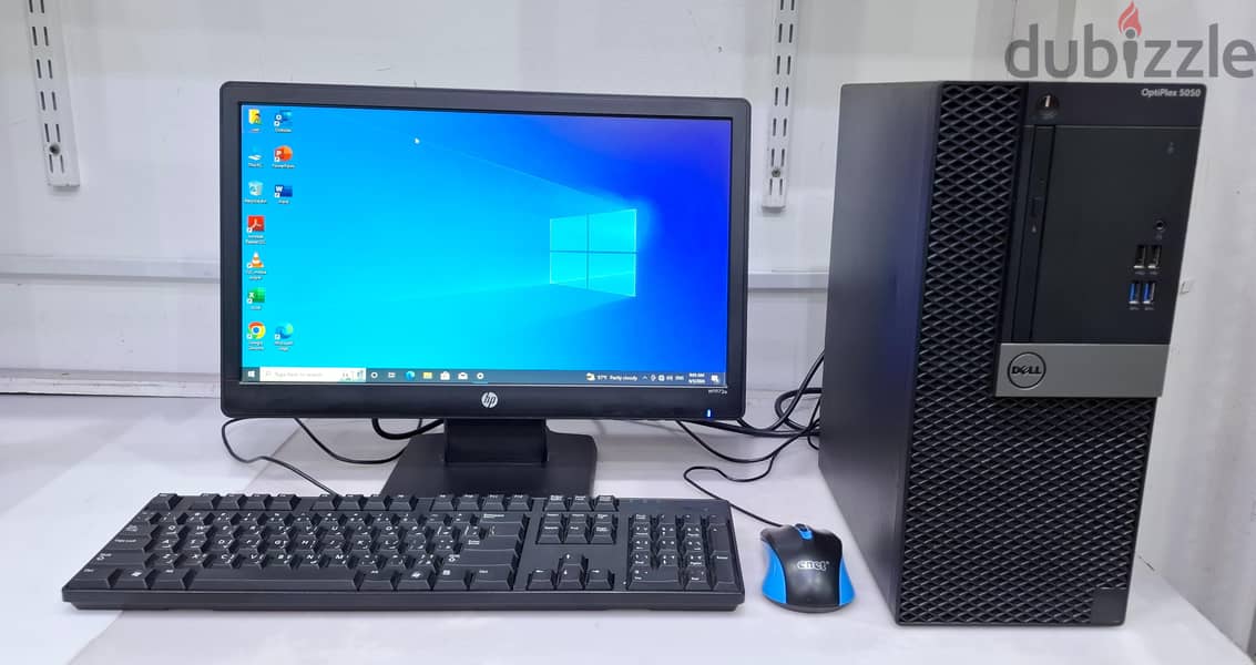 DELL Core i7 7th Generation Computer Set 256GB SSD 8GB RAM 19" Monitor 1