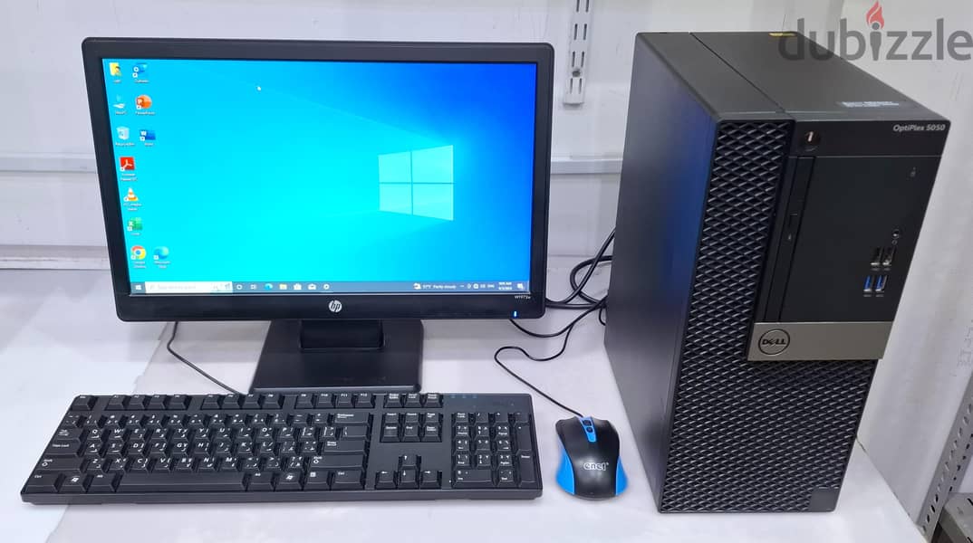 DELL Core i7 7th Generation Computer Set 256GB SSD 8GB RAM 19" Monitor 2