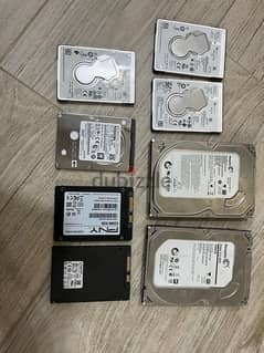 hard disk and ssd used