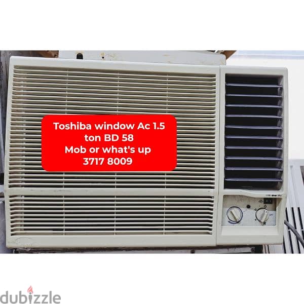 Toshiba window Ac splitunit fridge washing machine for sale 0