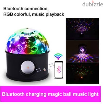 Bluetooth Music Light Rechargeable Smart Colorful Crystal Ball Light