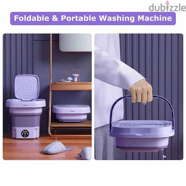 Portable Washing Machine,Folding Mini Washer Machine with 3 Leve 1