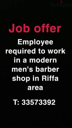 job offer barber shop