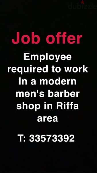 job offer barber shop 0