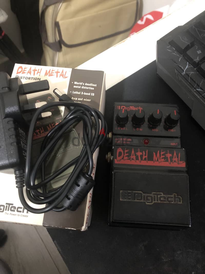 Used Digitech Death Metal Distortion Pedal + power supply 0