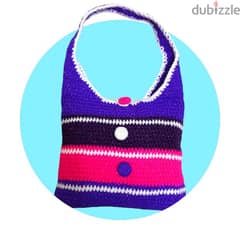 COLORFUL CROCHET TOTE BAG