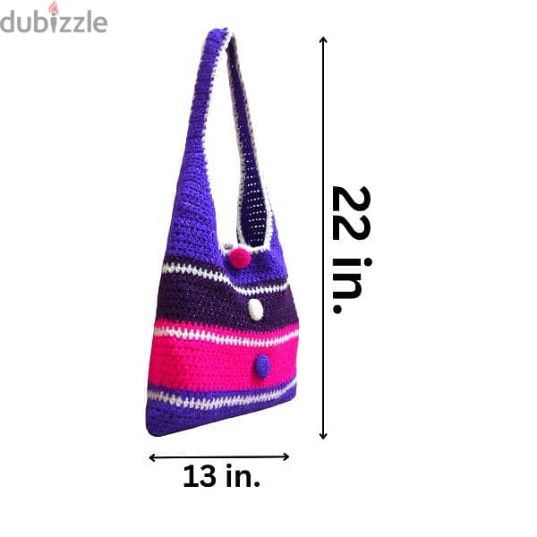 COLORFUL CROCHET TOTE BAG 3