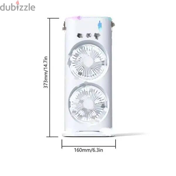 portable Double fan And Humidifier 1