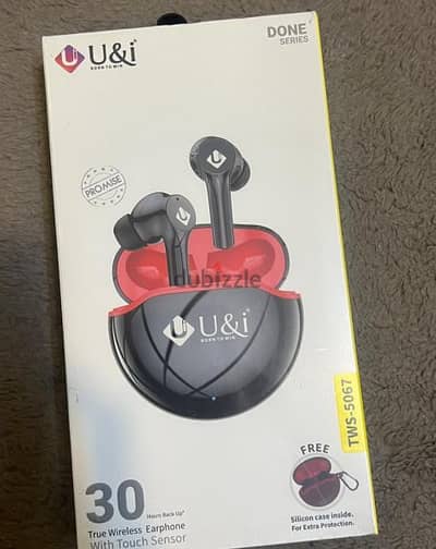 U&i wireless EARPHONE/AIRPODS+ FREE SILICON CASE FOR EXTRA PROTECTION.