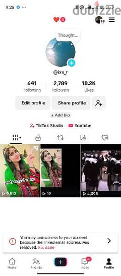 TikTok account