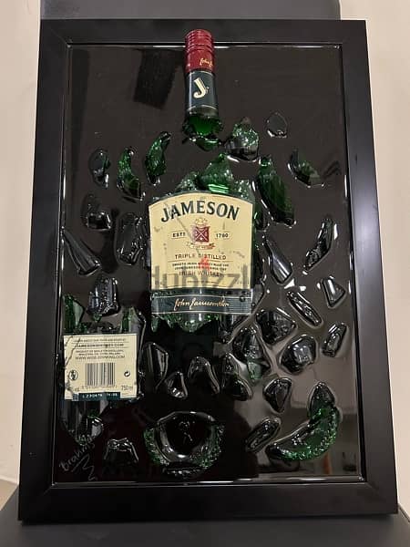 Jameson bottle on frame art 2