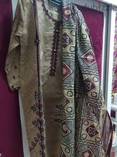 we are selling pakistani branded unstitch and stitched fancy 3pc dress 0