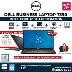 DELL Core i7 8th Generation Laptop 16GB RAM DDR4 + 256GB SSD 13.3" HD