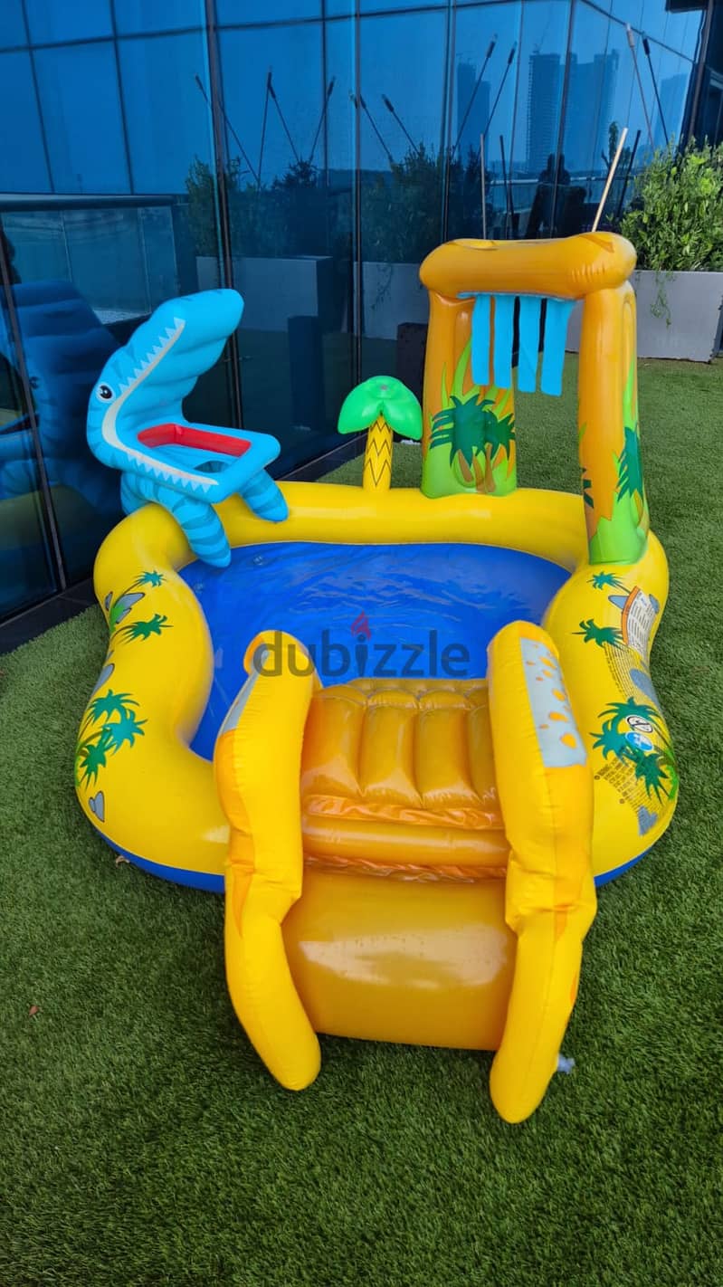 Circle and DIno Inflatable Pool 1