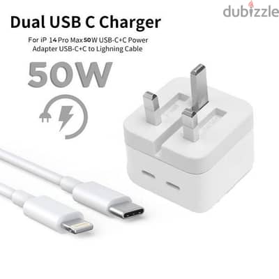 50W Dual Type C Lighting Super Fast Original Charger For Iphone