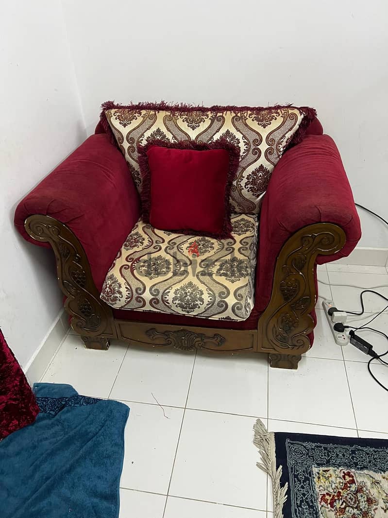 Sofa Set with carpet and curtain for sale 3