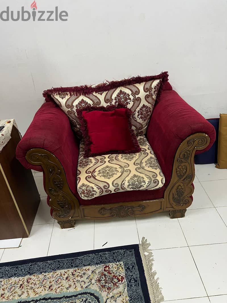 Sofa Set with carpet and curtain for sale 4