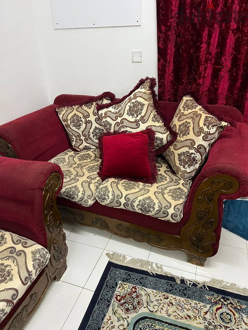 Sofa Set with carpet and curtain for sale 5