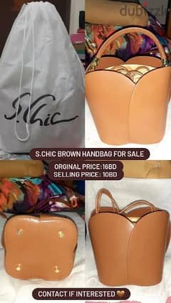 S. chic brown hand bag