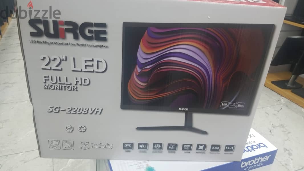 NEW SURGE 22 INCH LED MONITOR,FULL HD 6 MONTH WARRANTY 0