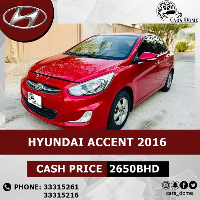 Hyundai Accent 2016 1.6L هيونداي أكسنت 9